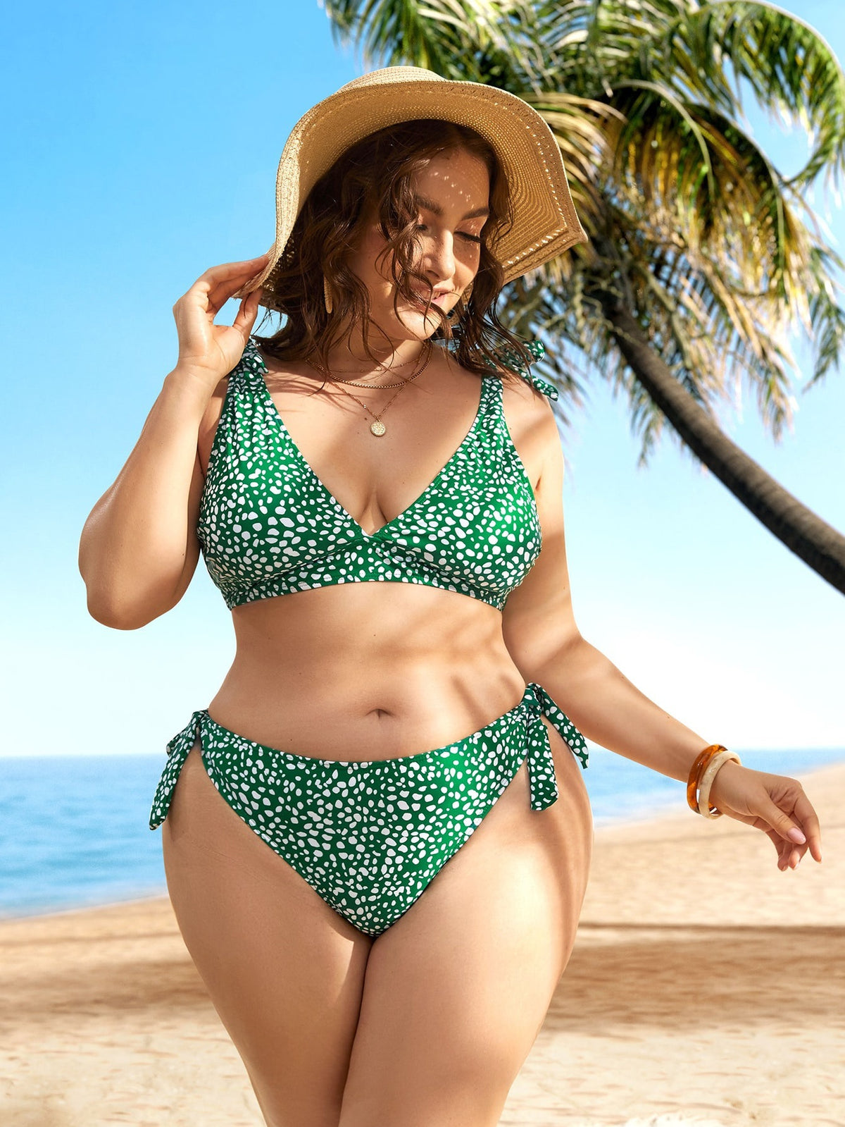 Plus Size Swimwear Polka Dot Design Sexy and Comfortable