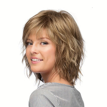 Gradient White Gold Curly Wig