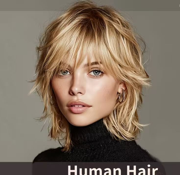 Gradient White Gold Curly Wig