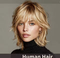 Gradient White Gold Curly Wig