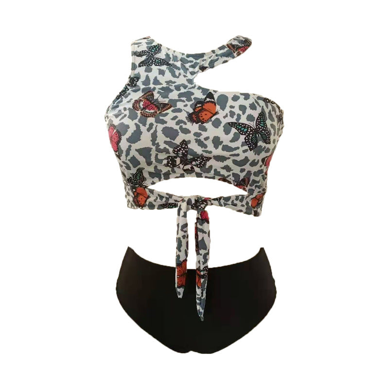 Separate Swimwear Set, Sexy Printed Bikini, Plus Size