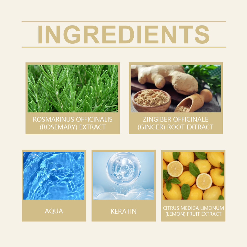 Rosemary Ginger Shampoo, Deep Cleaning Repair Dry Hair, Soft And Strong Hair Care Shampoo