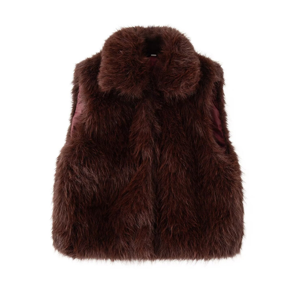 Artificial fur vest