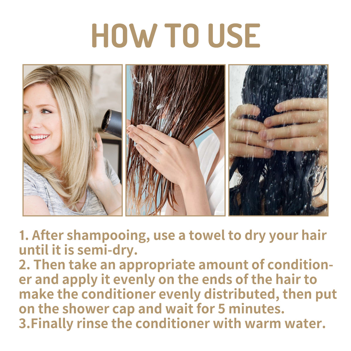Deep Conditioner For Improving Dry Hair, Moisturizing And Smoothing Hair Conditioner