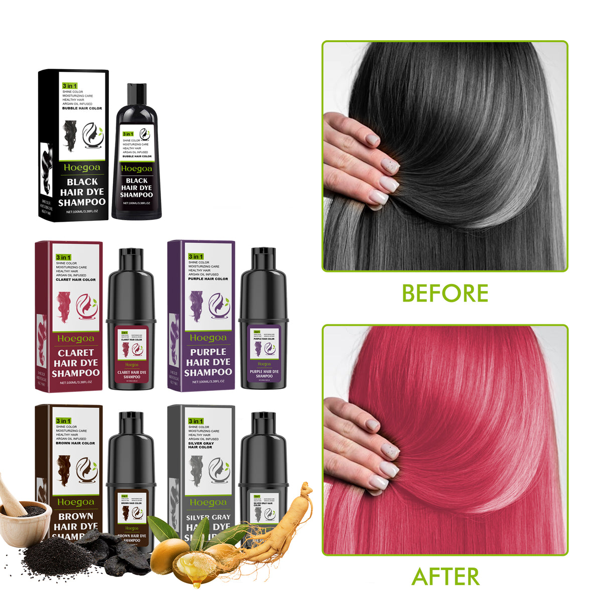 Hair Shampoo, Herbal Essence Moisturizing, Soft, Gentle And Easy To Color Hair Shampoo