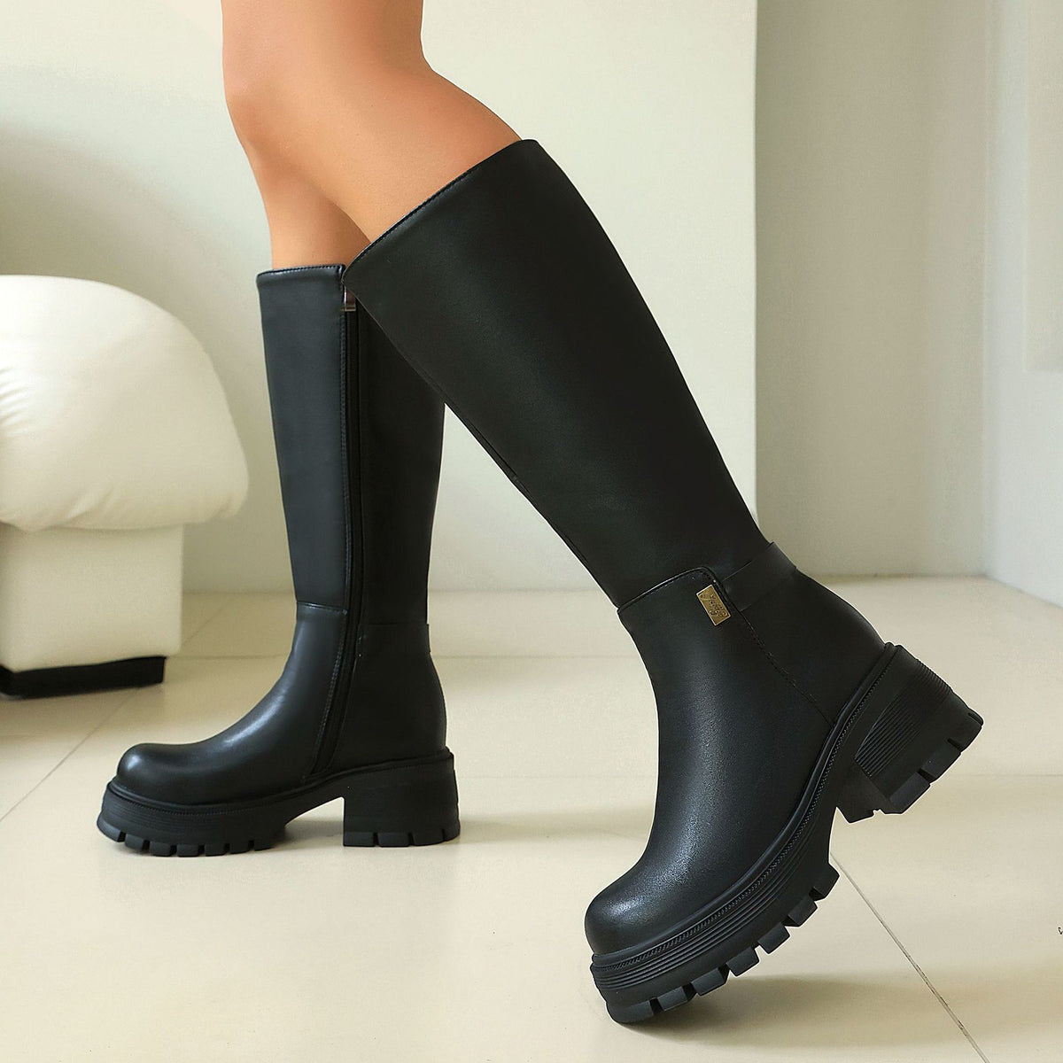 Chunky Heel Over-the-Knee Boots