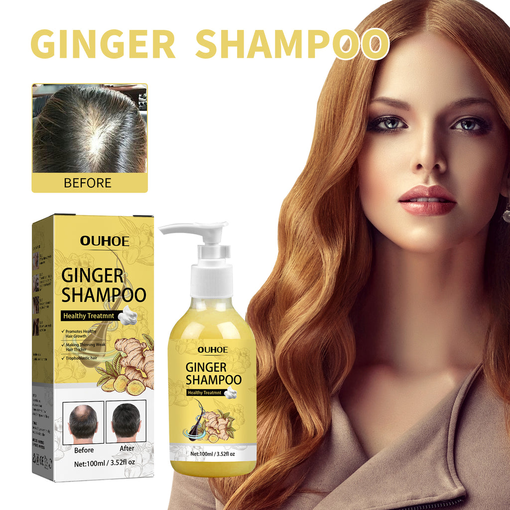 Ginger Dense Hair Shampoo, Moisturizes Reduces Itchiness, Strengthens Dense And Fluffy Hair Care Shampoo