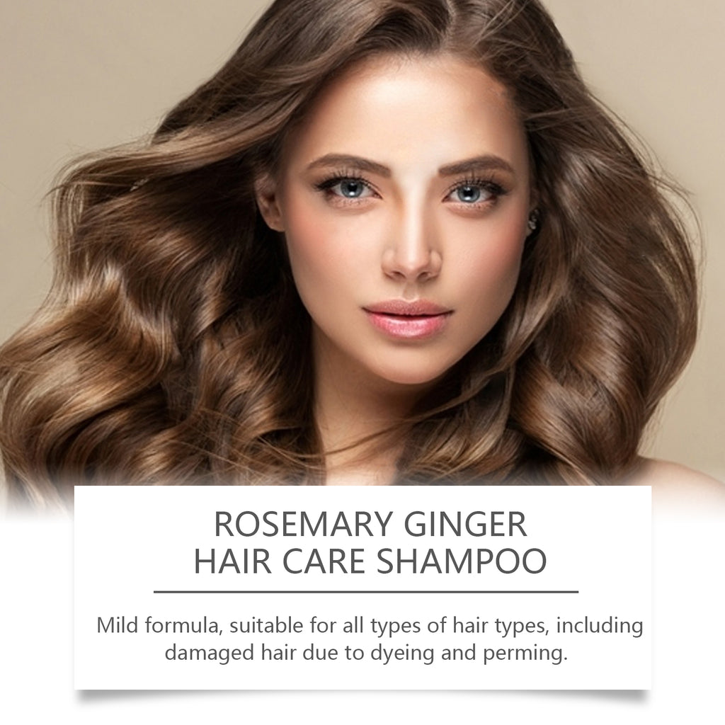 Rosemary Ginger Shampoo, Deep Cleaning Repair Dry Hair, Soft And Strong Hair Care Shampoo