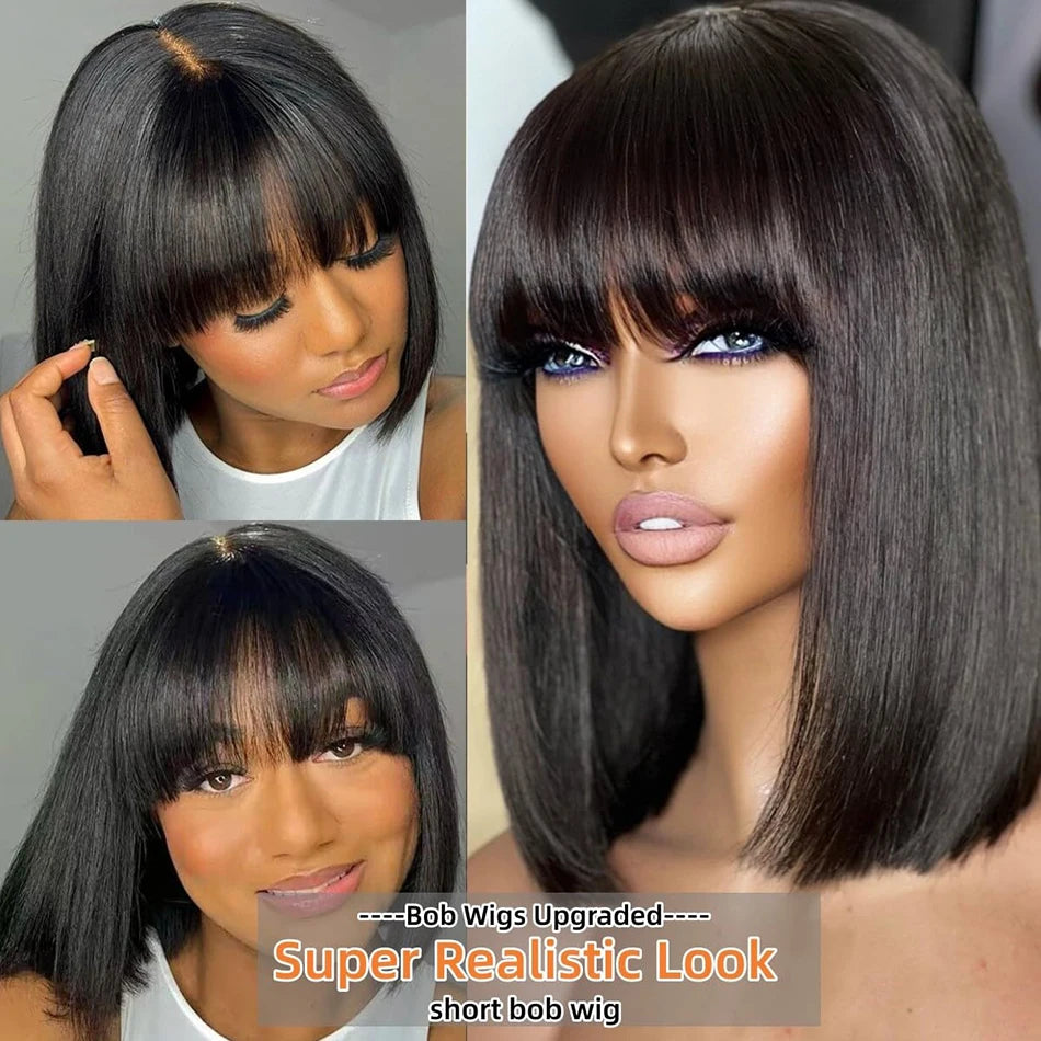 3x1 HD Lace Bone Straight Bob Wig