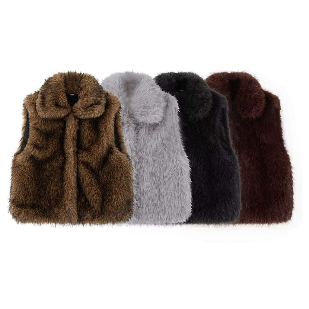 Artificial fur vest